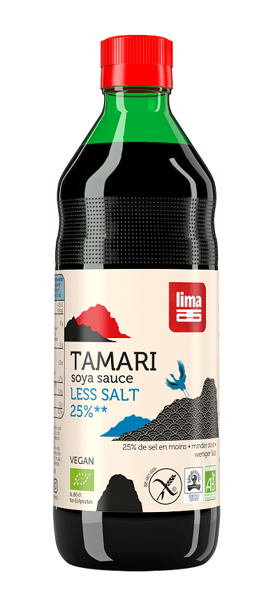 Produkt LIMA (sosy sojowe, kawy zbożowe) SOS SOJOWY TAMARI 25 % MNIEJ SOLI BEZGLUTENOWY BIO 500 ml - LIMA 5411788044431