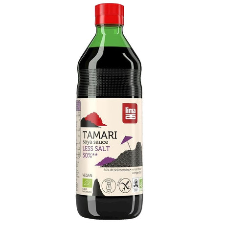 Produkt LIMA (sosy sojowe, kawy zbożowe) SOS SOJOWY TAMARI 50 % MNIEJ SOLI BEZGLUTENOWY BIO 500 ml - LIMA 5411788048286