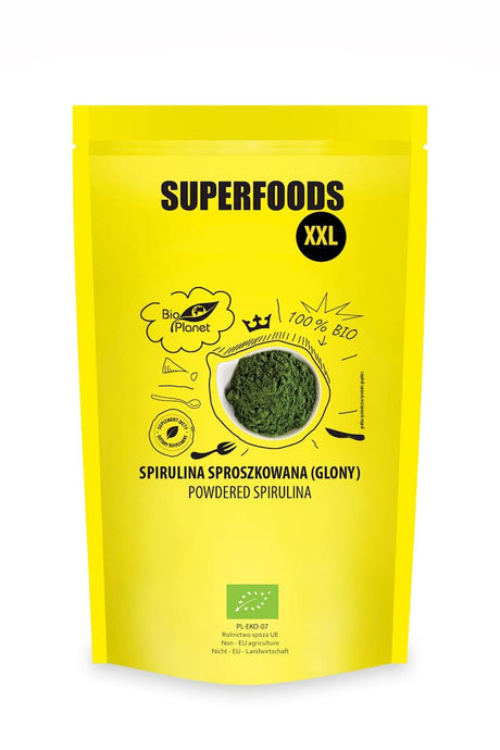Produkt BIO PLANET - seria SUPERFOODS Spirulina w proszku (glony, algi) BIO 600 g - BIO PLANET 047257