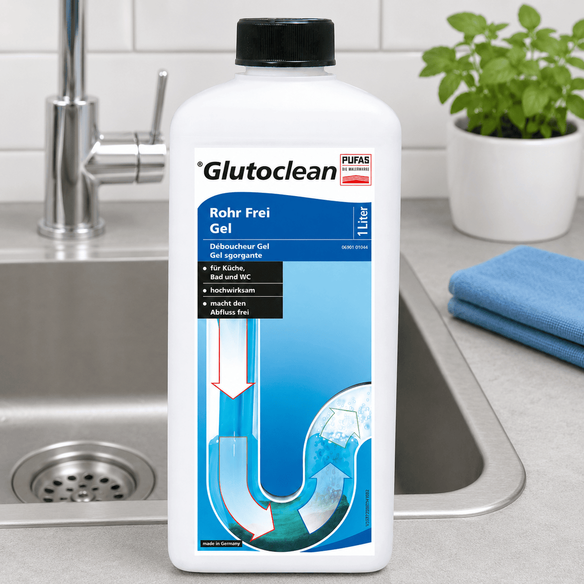 Produkt PUFAS Środek do Udrożniania Rur w Żelu PUFAS Glutoclean Drain Cleaner 1L 006145