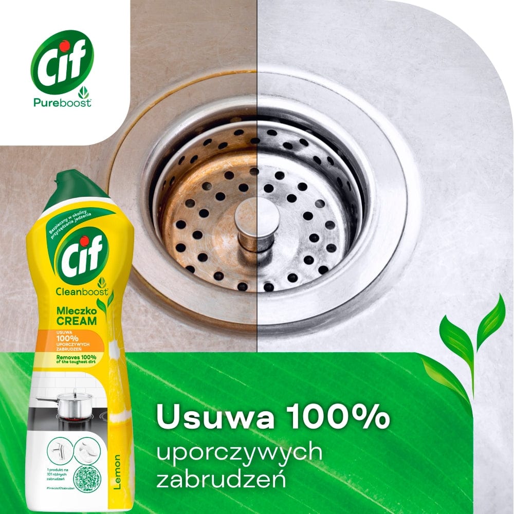 Produkt CIF Środki do kuchni Mleczko do czyszczenia CIF Lemon uniwersalne 780g 036158