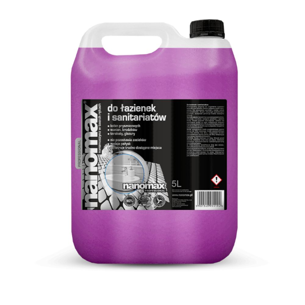 Produkt NANOMAX Środki do łazienki Płyn do czyszczenia łazienek i sanitariów NANOMAX 5l 052696