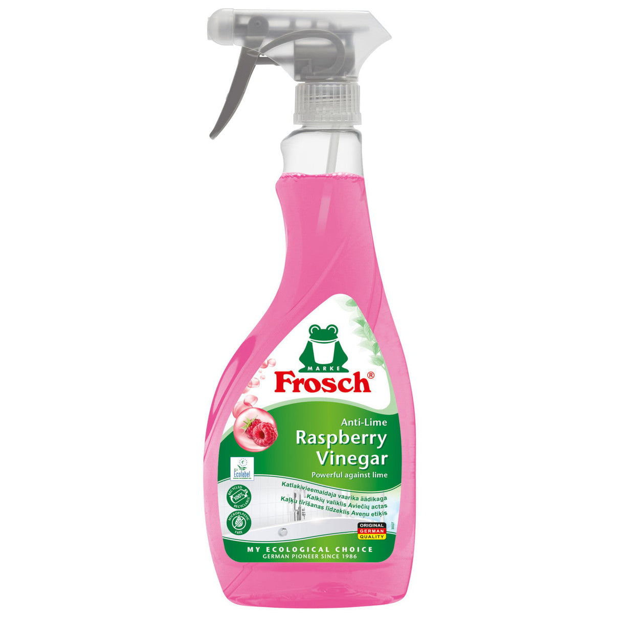 Produkt FROSCH Środki uniwersalne Odkamieniacz FROSCH Raspberry spray na bazie octu malinowego 500ml 002542