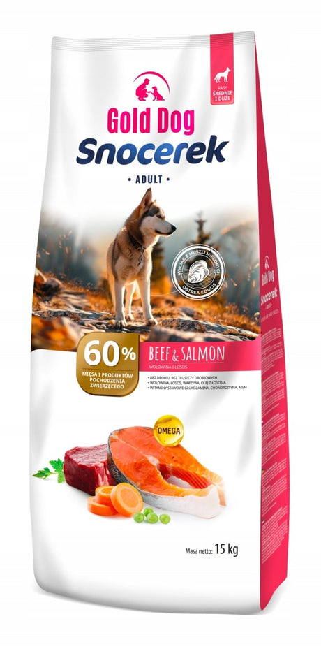Produkt WHISKAS Sucha karma dla psa GOLD DOG Snocerek  Beef & Salmon Karma dla psa 15 kg 005642