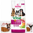 Produkt GOLD DOG Sucha karma dla psa Karma dla psa GOLD DOG Lamb 12kg + CORWEX Pałeczki z kurczakiem 500g + CORWEX paski z kurczaka Z10080