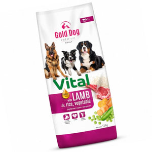 Produkt GOLD DOG Sucha karma dla psa Karma dla psa GOLD DOG Vital Lamb Rice & Vegetables  12kg 005654