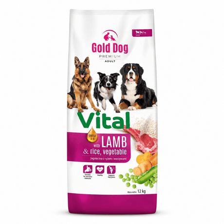 Produkt GOLD DOG Sucha karma dla psa Karma dla psa GOLD DOG Vital Lamb Rice & Vegetables  12kg 005654