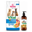 Produkt GOLD DOG Sucha karma dla psa Karma dla psa GOLD DOG Vital Salmon Rice & Vegetables 12kg + Olej z łososia  GOLD DOG Vital VET 100% 0,5l  GRATIS Z10069