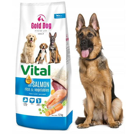 Produkt GOLD DOG Sucha karma dla psa Karma dla psa GOLD DOG Vital Salmon Rice & Vegetables 12kg 005653