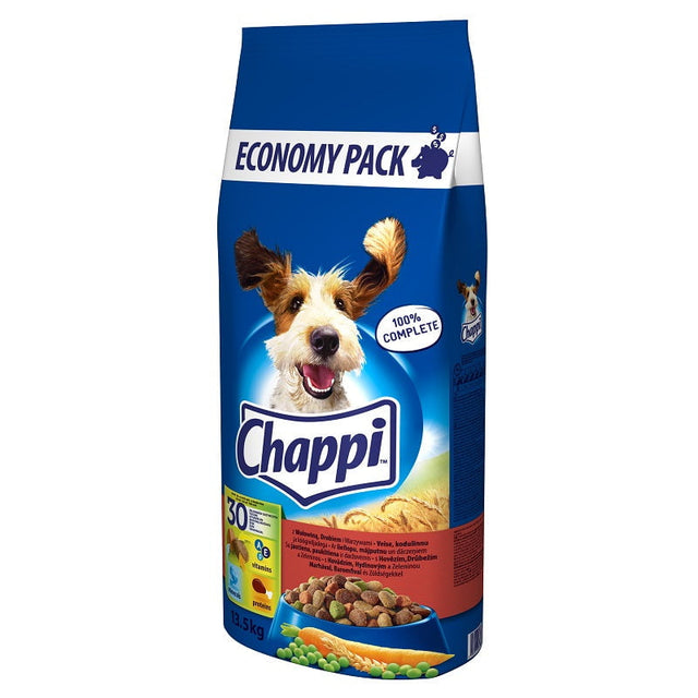 Produkt CHAPPI Sucha karma dla psa Karma sucha dla psa CHAPPI z wołowiną, drobiem i warzywami 13,5 kg 034402