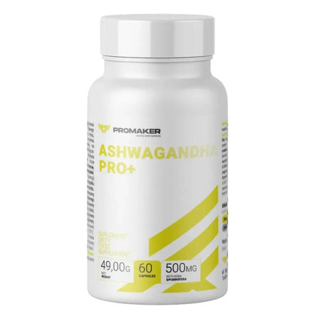 Produkt PROMAKER Suplement diety PROMAKER Ashwagandha PRO + Adaptogeny 60 szt 005860
