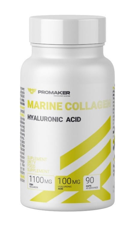 Produkt PROMAKER Suplement diety PROMAKER Kolagen Rybi + Kwas Hialuronowy 90 szt 005863