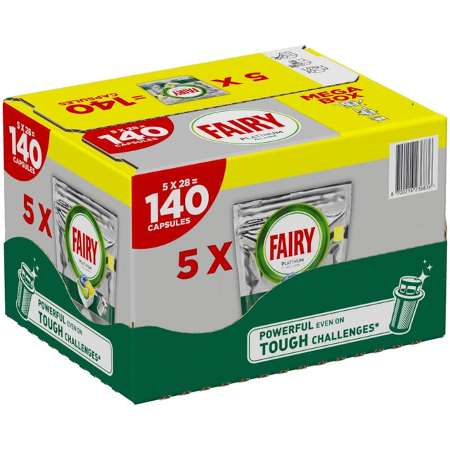 Produkt FAIRY Tabletki i kapsułki do zmywarki Kapsułki do zmywarki FAIRY Platinum Lemon 140szt 052729
