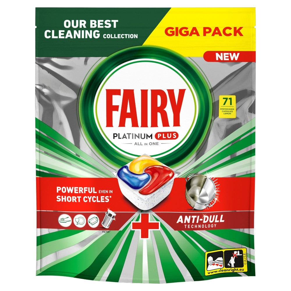 Produkt FAIRY Tabletki i kapsułki do zmywarki Kapsułki do zmywarki FAIRY Platinum Plus All In One Cytryna 71szt 052732