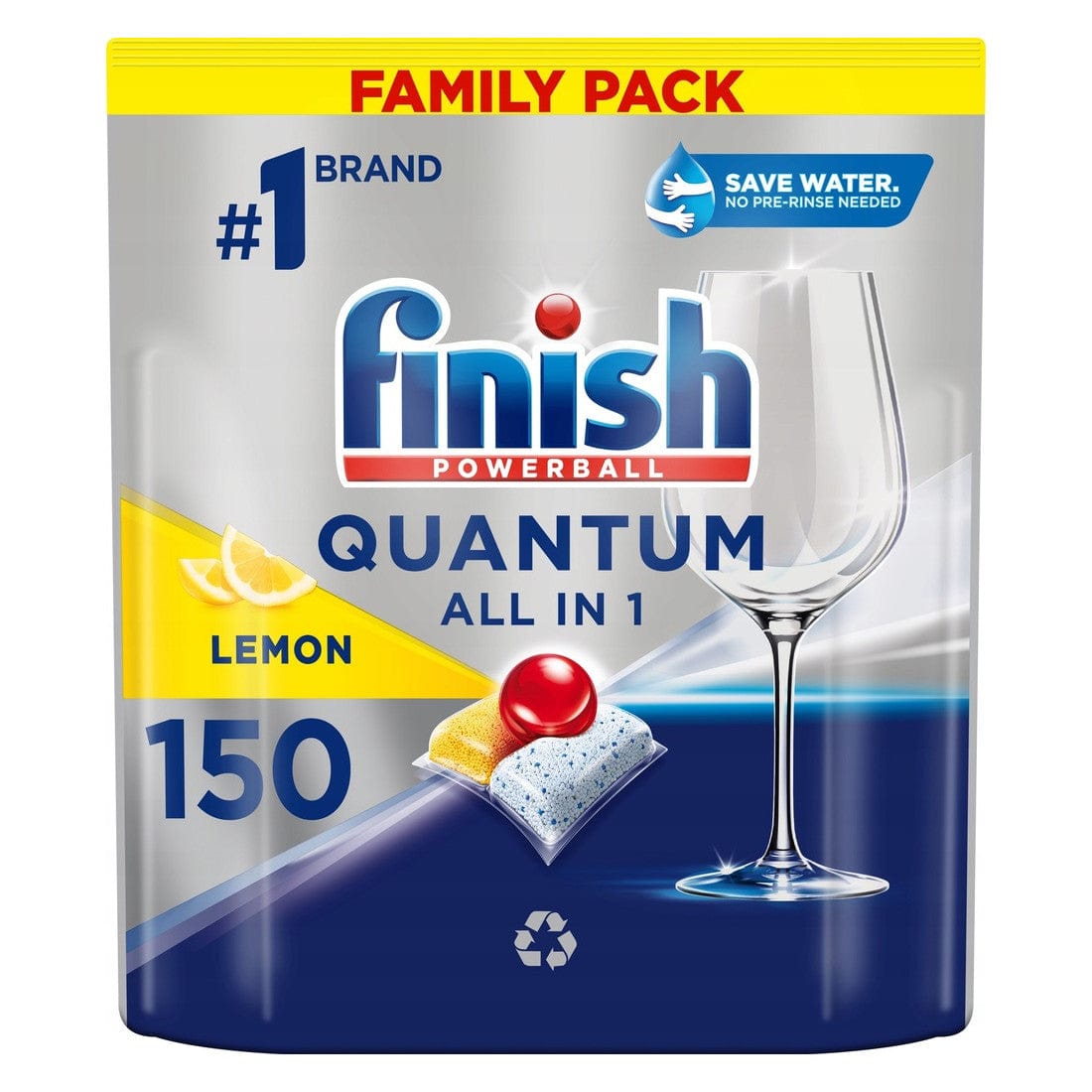 Produkt FINISH Tabletki i kapsułki do zmywarki Kapsułki do zmywarki FINISH Quantum All in 1 Lemon 150szt 003116