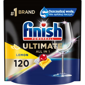 Produkt FINISH Tabletki i kapsułki do zmywarki Kapsułki do zmywarki FINISH Ultimate All in 1 Lemon 120szt 003119