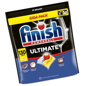 Produkt FINISH Tabletki i kapsułki do zmywarki Kapsułki do zmywarki FINISH Ultimate Lemon 130szt 005395