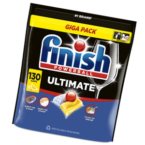 Produkt FINISH Tabletki i kapsułki do zmywarki Kapsułki do zmywarki FINISH Ultimate Lemon 130szt 005395