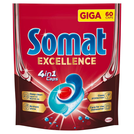 Produkt SOMAT Tabletki i kapsułki do zmywarki Kapsułki do zmywarki SOMAT Excellence 4 in 1 60szt 052413