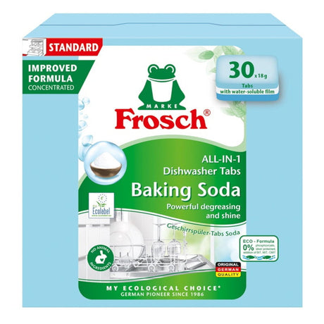 Produkt FROSCH Tabletki i kapsułki do zmywarki Tabletki do zmywarki FROSCH z sodą oczyszczoną 30x 18g 001721