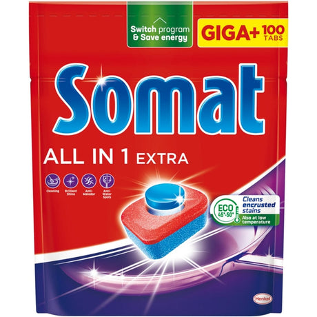 Produkt SOMAT Tabletki i kapsułki do zmywarki Tabletki do zmywarki SOMAT All In 1 Extra 100szt 052412
