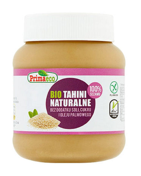 Produkt PRIMAVIKA (przetwory i pasty vege) TAHINI (PASTA SEZAMOWA) BEZGLUTENOWE BIO 350 g - PRIMAVIKA (PRIMAECO) 5900672305388