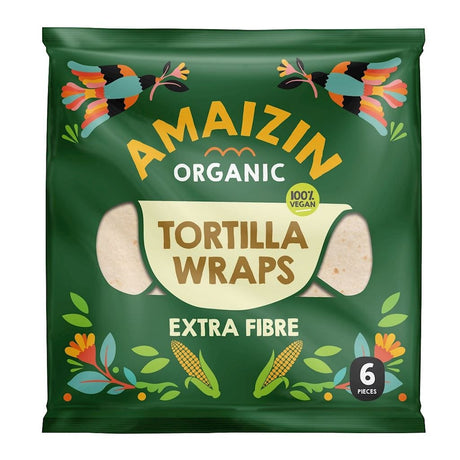 Produkt AMAIZIN (napoje kokosowe, tortilla, chipsy, inne) TORTILLA WRAPS Z OTRĘBAMI (ŹRÓDŁO BŁONNIKA POKARMOWEGO) BIO (6 szt.) 240 g - AMAIZIN 8718976015073