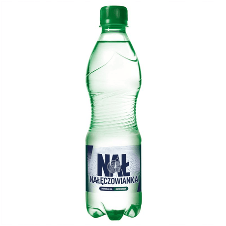 Produkt NAŁĘCZOWIANKA Woda gazowana Woda mineralna gazowana NAŁĘCZOWIANKA mocniejszy gaz 0,5l 003774