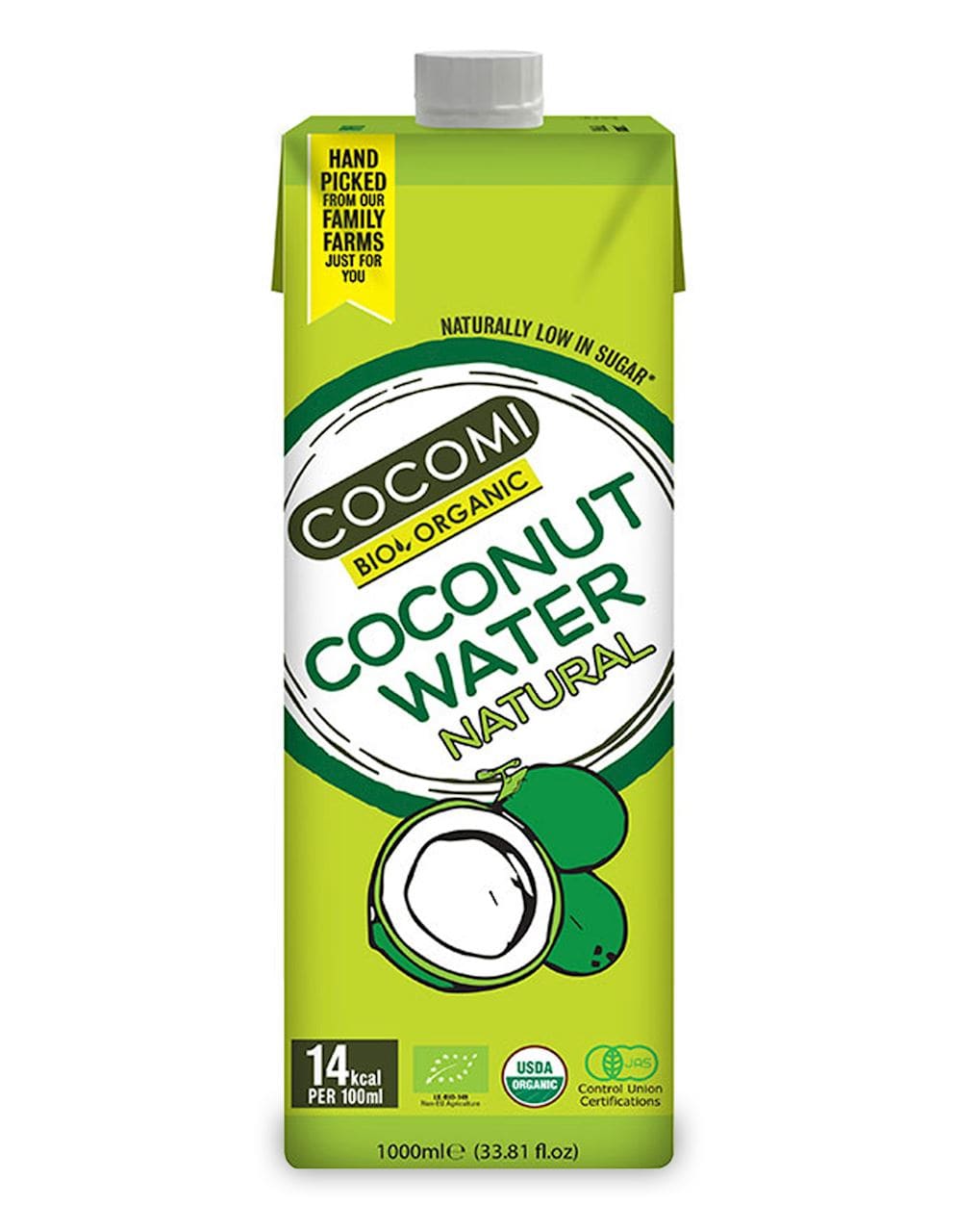 Produkt COCOMI (wody kokosowe, oleje kokosowe, śmietanki) WODA KOKOSOWA NATURALNA BIO 1 L - COCOMI 4792038504044