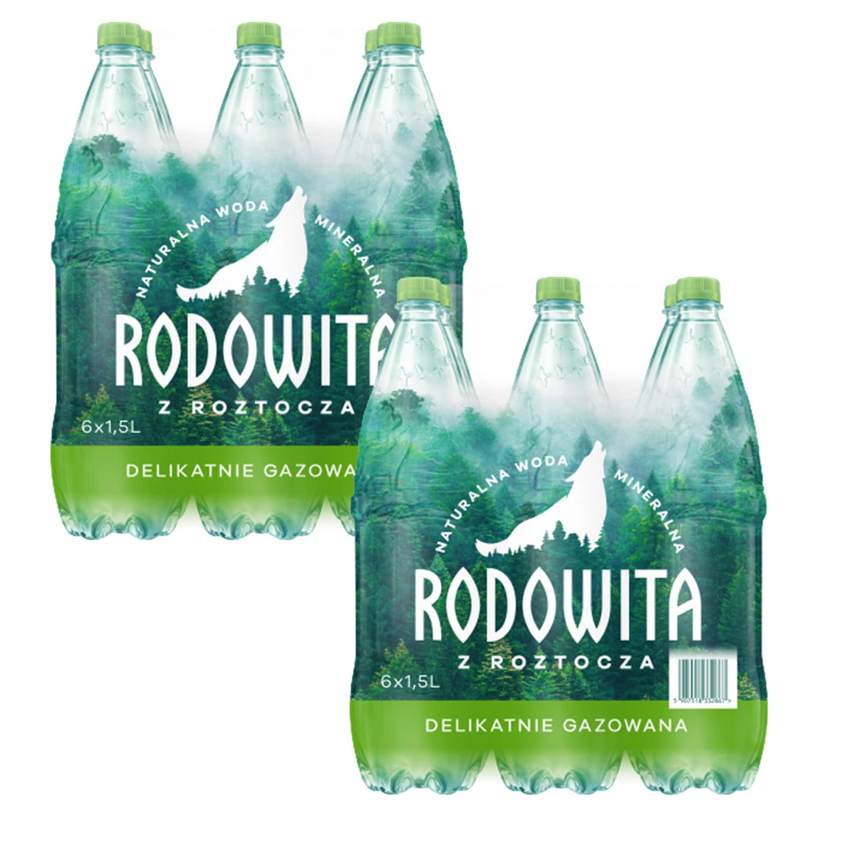 Produkt RODOWITA Woda mineralna RODOWITA z Roztocza delikatnie gazowana 12x 1,5 l kaucja K_005333_12