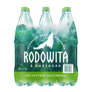 Produkt RODOWITA Woda mineralna RODOWITA z Roztocza delikatnie gazowana 6x 1,5 l kaucja K_005333_6