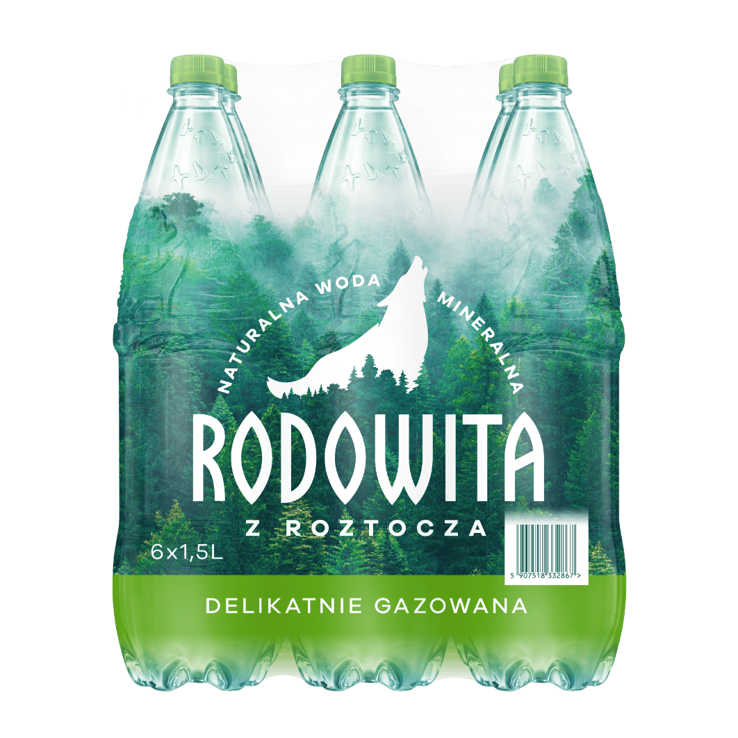 Produkt RODOWITA Woda mineralna RODOWITA z Roztocza delikatnie gazowana 6x 1,5 l kaucja K_005333_6