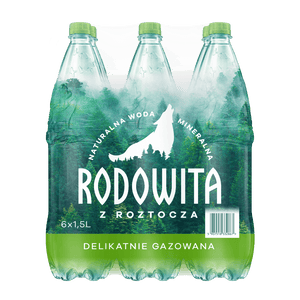 Produkt RODOWITA Woda mineralna RODOWITA z Roztocza delikatnie gazowana 6x 1,5 l kaucja K_005333_6