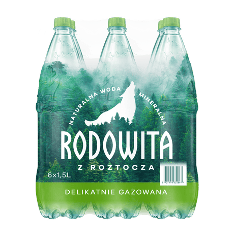 Produkt RODOWITA Woda mineralna RODOWITA z Roztocza delikatnie gazowana 6x 1,5 l kaucja K_005333_6