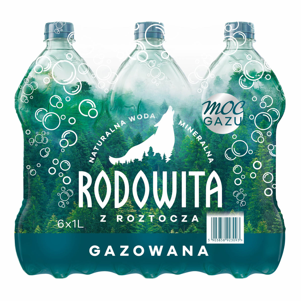 Produkt bd24.pl Woda mineralna RODOWITA z Roztocza gazowana 6x 1 l kaucja K_005340_6