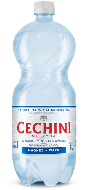 Produkt CECHINI MUSZYNA Woda niskonasycona CECHINI MUSZYNA wysokozmineralizowana 1l KAUCJA 004816
