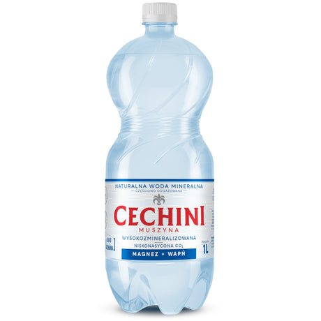 Produkt CECHINI MUSZYNA Woda niskonasycona CECHINI MUSZYNA wysokozmineralizowana 1l KAUCJA 004816