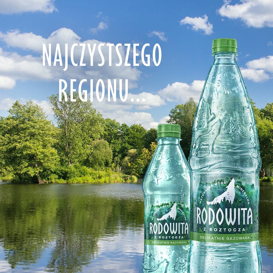 Produkt RODOWITA Woda Woda mineralna RODOWITA z Roztocza gazowana Paleta 1296x 0,6 l K_038962_1296