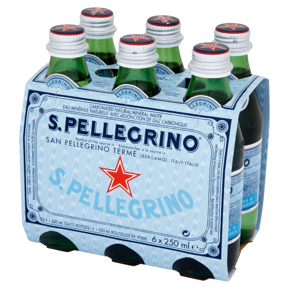 Produkt SAN PELLEGRINO Woda Woda mineralna SAN PELLEGRINO gazowana 6x0,25l 024053