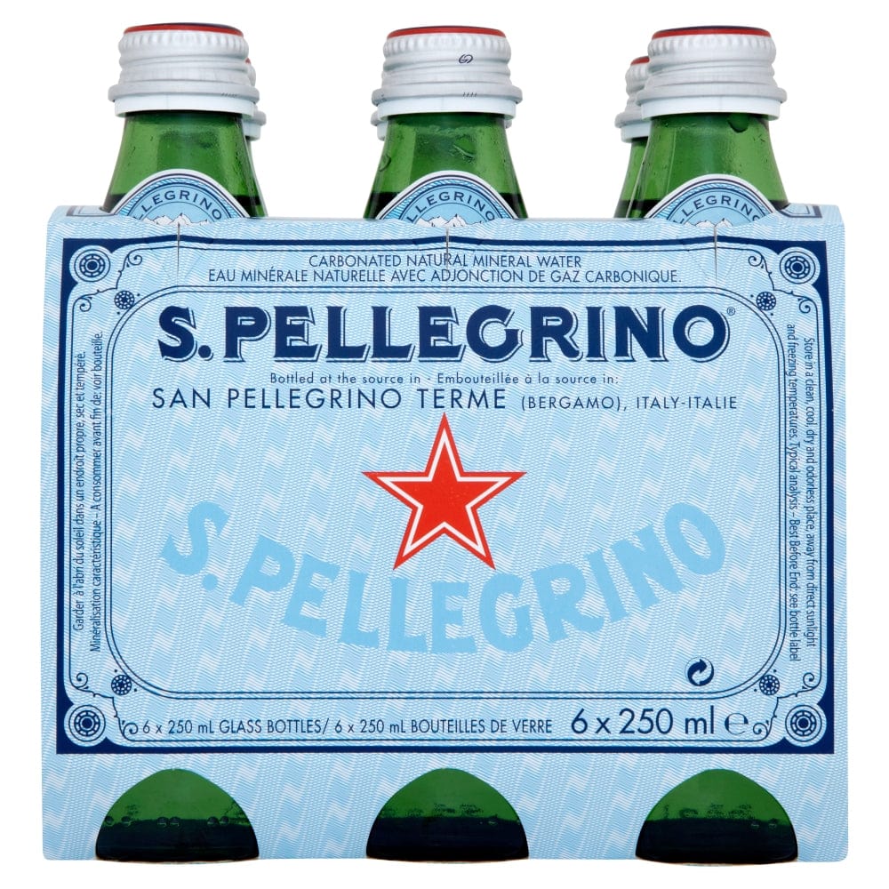 Produkt SAN PELLEGRINO Woda Woda mineralna SAN PELLEGRINO gazowana 6x0,25l 024053