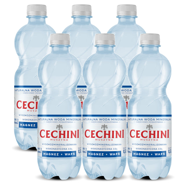 Produkt CECHINI MUSZYNA Woda wysokomineralizowana 6x Woda niskonasycona CECHINI MUSZYNA wysokozmineralizowana 0,5l K_004789_6
