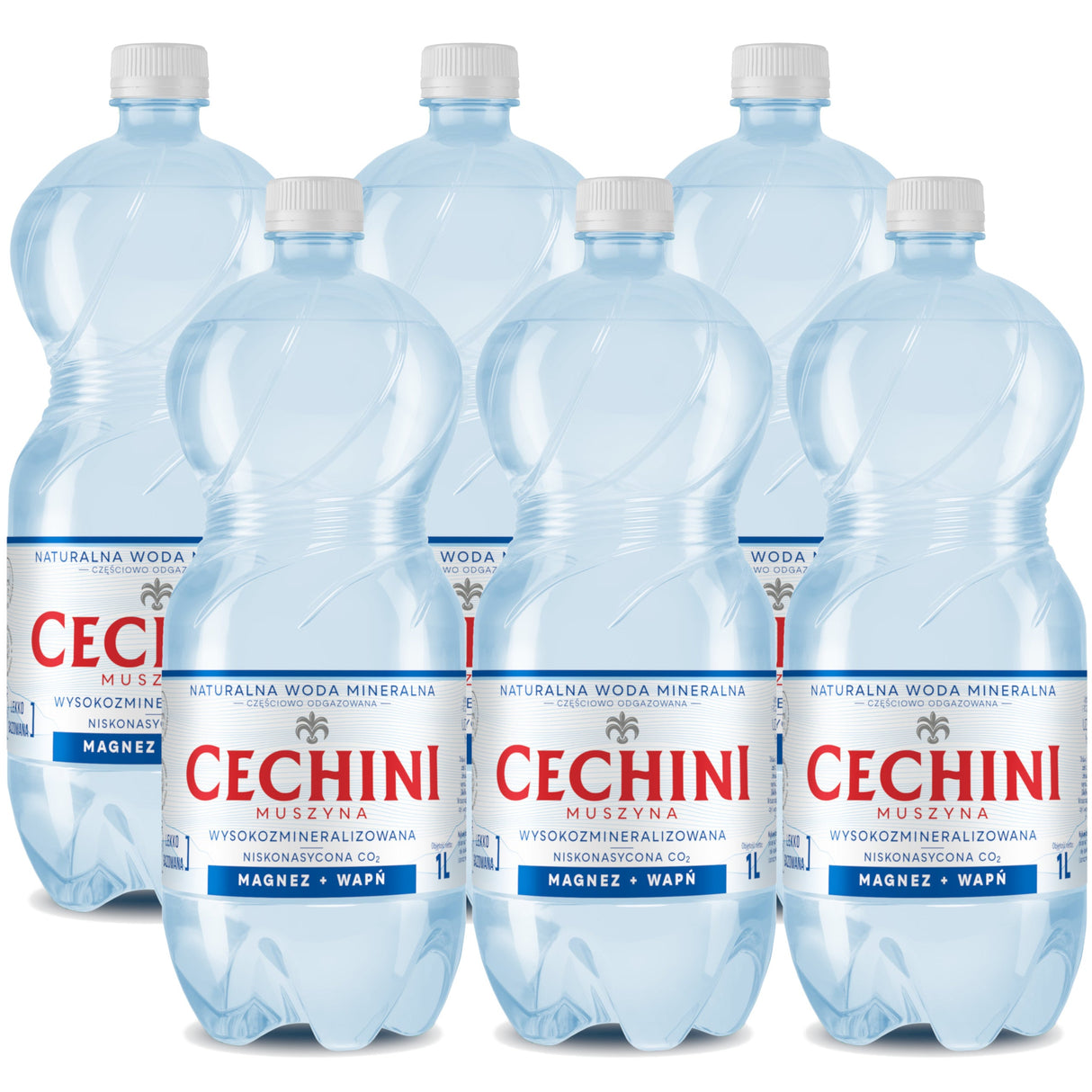 Produkt CECHINI MUSZYNA Woda wysokomineralizowana 6x Woda niskonasycona CECHINI MUSZYNA wysokozmineralizowana 1l K_004796_6