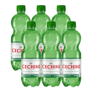 Produkt CECHINI MUSZYNA Woda wysokomineralizowana 6x Woda średnionasycona CECHINI MUSZYNA wysokozmineralizowana 0,5l K_004788_6