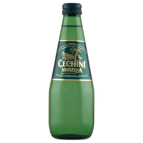 Produkt CECHINI MUSZYNA Woda wysokomineralizowana 6x Woda średnionasycona CECHINI MUSZYNA wysokozmineralizowana - szklana 0,33l K_004790_6