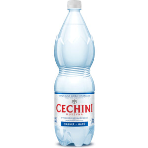 Produkt CECHINI MUSZYNA Woda wysokomineralizowana Woda niskonasycona CECHINI MUSZYNA wysokozmineralizowana 1,75l 004804
