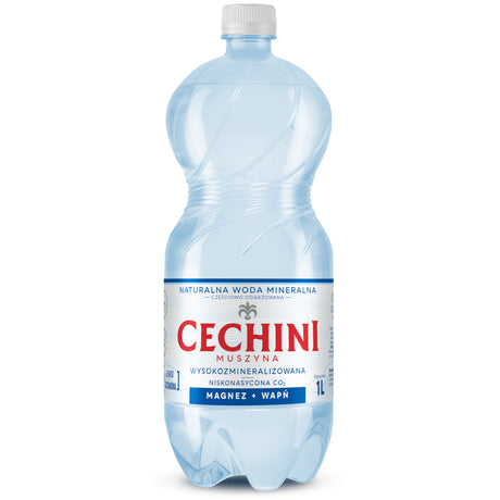 Produkt CECHINI MUSZYNA Woda wysokomineralizowana Woda niskonasycona CECHINI MUSZYNA wysokozmineralizowana 1l 004796