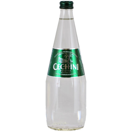 Produkt CECHINI MUSZYNA Woda wysokomineralizowana Woda niskonasycona CECHINI MUSZYNA wysokozmineralizowana - szklana 0,33l 004792