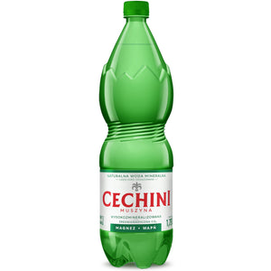 Produkt CECHINI MUSZYNA Woda wysokomineralizowana Woda średnionasycona CECHINI MUSZYNA wysokozmineralizowana 1,75l 004802