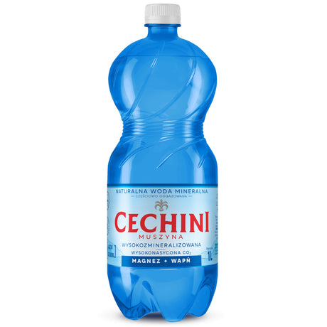 Produkt CECHINI MUSZYNA Woda wysokomineralizowana Woda wysokonasycona CECHINI MUSZYNA wysokozmineralizowana 1l 004798
