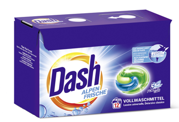 DASH 12szt Alpen Frische Heavy-Duty 3in1 Kapsułki do prania